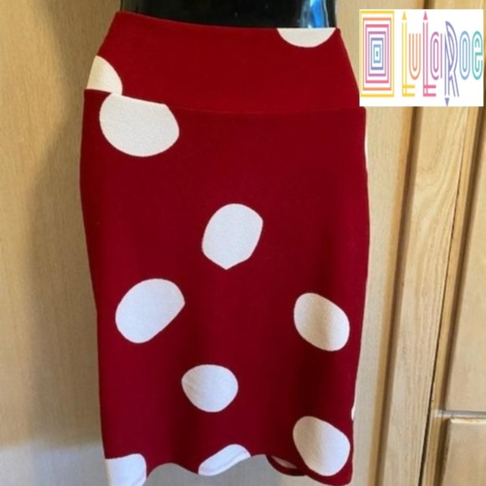 LuLaRoe Cassie  pencil skirt   Polka dot